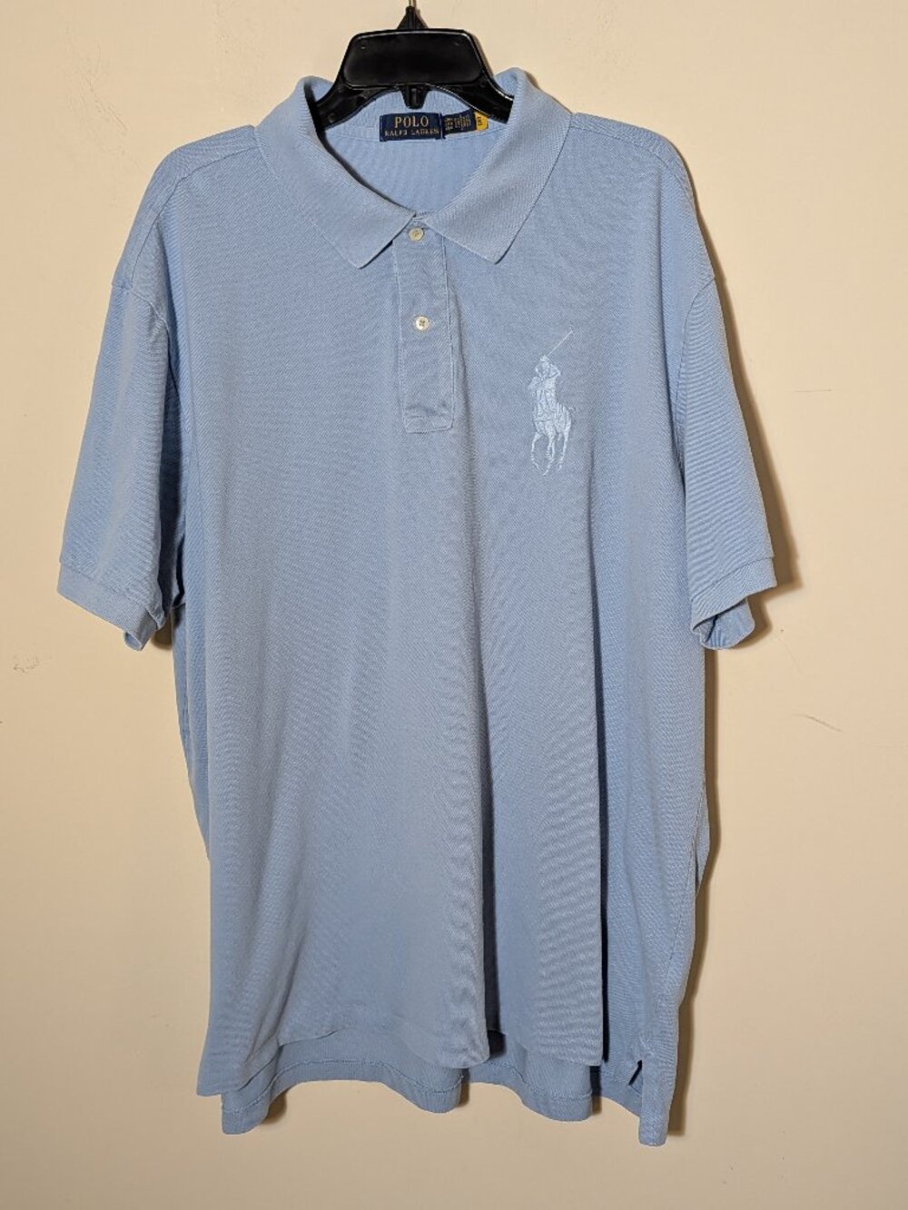 Polo Ralph Lauren Big Pony Mesh Polo Shirt 2XB Baby Blue